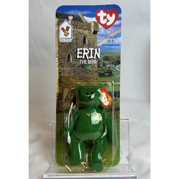 McDONALDS TY BEANIE BABY ERIN THE BEAR RARE WITH TAG ERRORS 1993